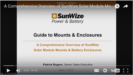 Solar Module Mounts & Battery Enclosures
