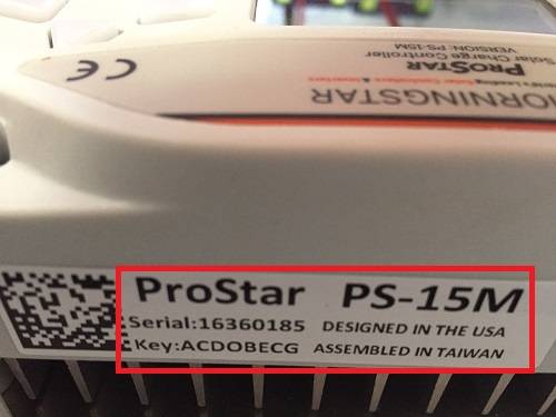 Charge Controller Label