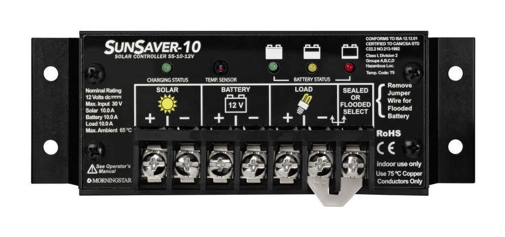 Morningstar SS-10-12V Charge Controller, product image from Chargesolar