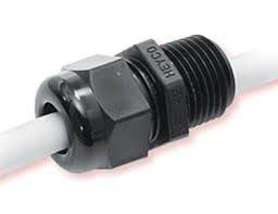 004836 - 1/2 Black Strain Relief Cord Connector ½ lock ring not inc -  SunWize