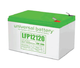 Battery, 12V, 12Ah at C/20, LFP, UPG 48040 Small Lithium Deep Cycle